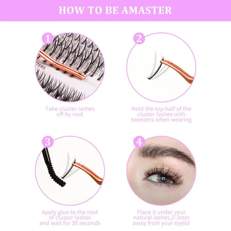 2Bmagic DIY cluster lashes for natural lower lash looks