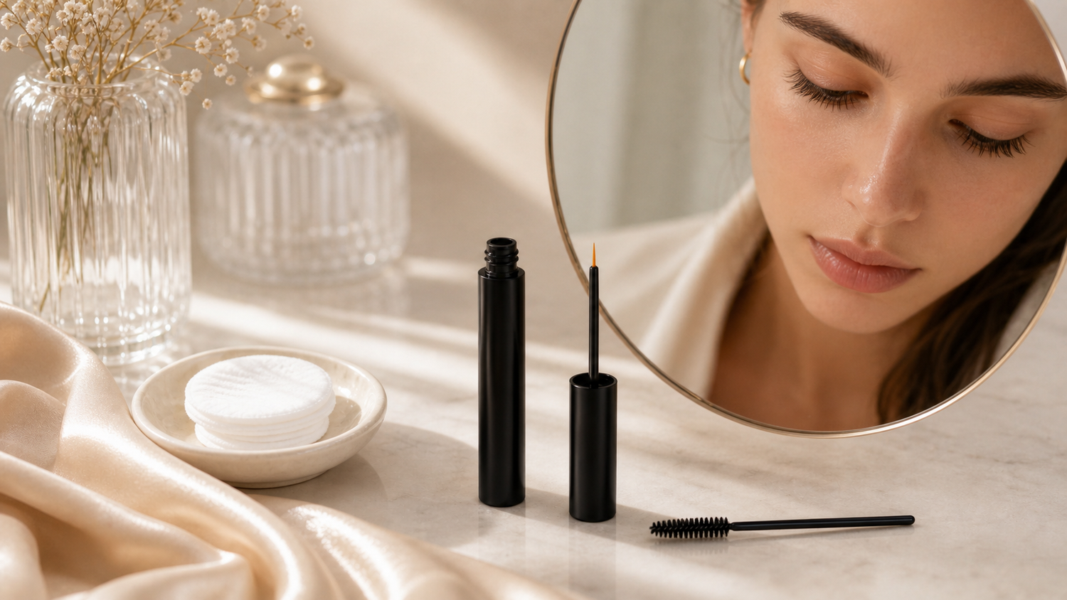 lash care after extensions with gentle lash serum routine