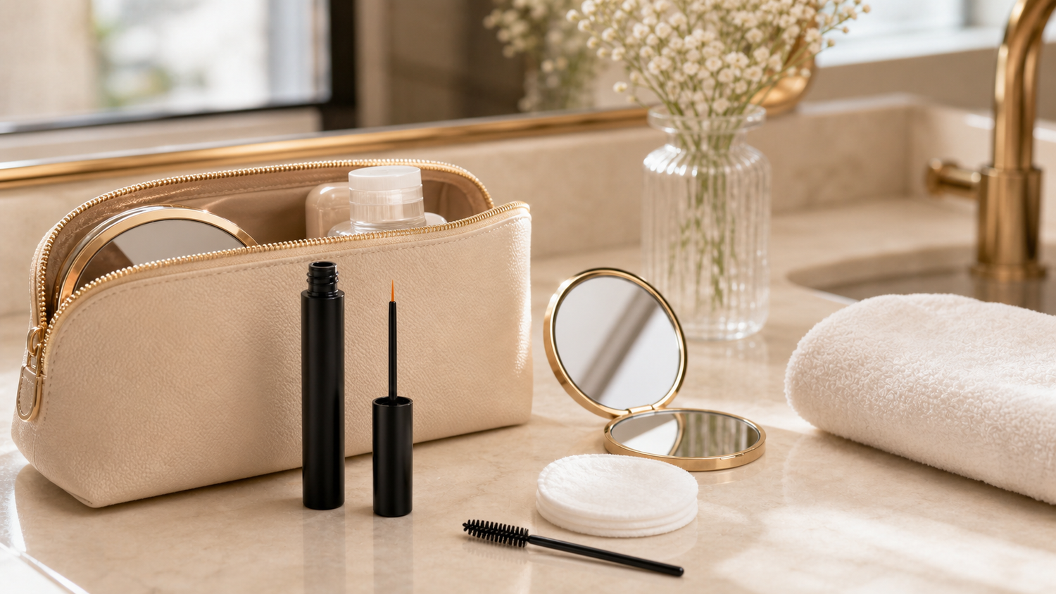 travel friendly lash serum routine beauty essentials