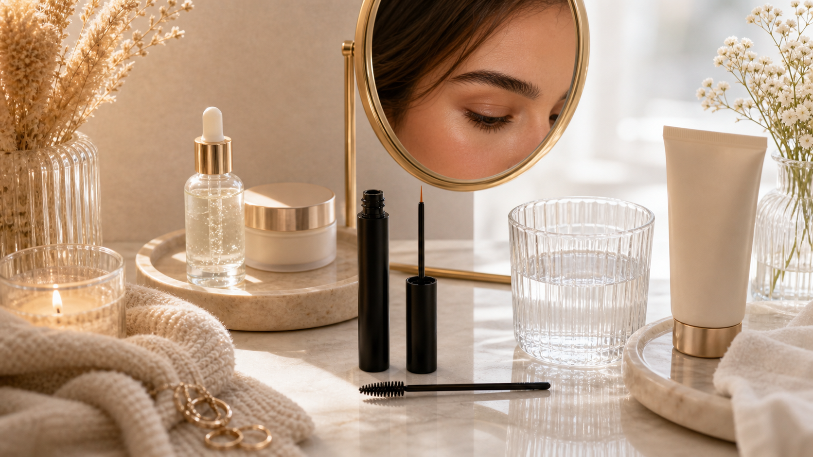 seasonal lash care routine with lash serum