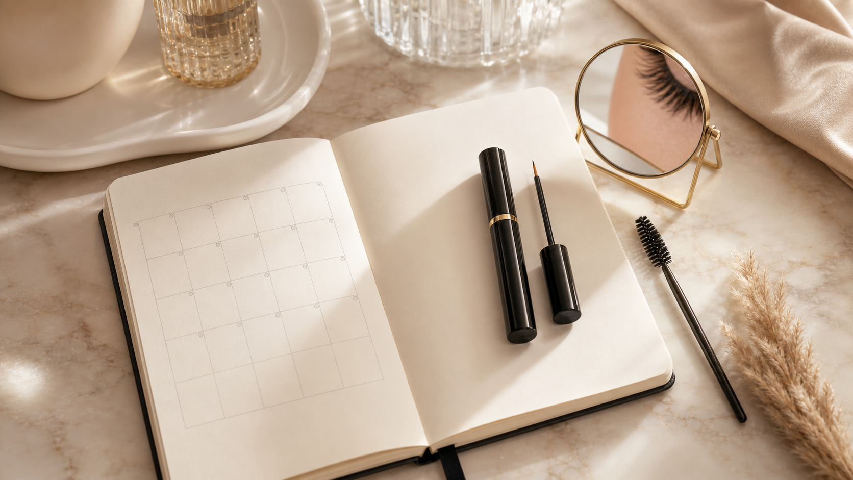 2bmaagic lash growth cycle tracking guide with serum routine