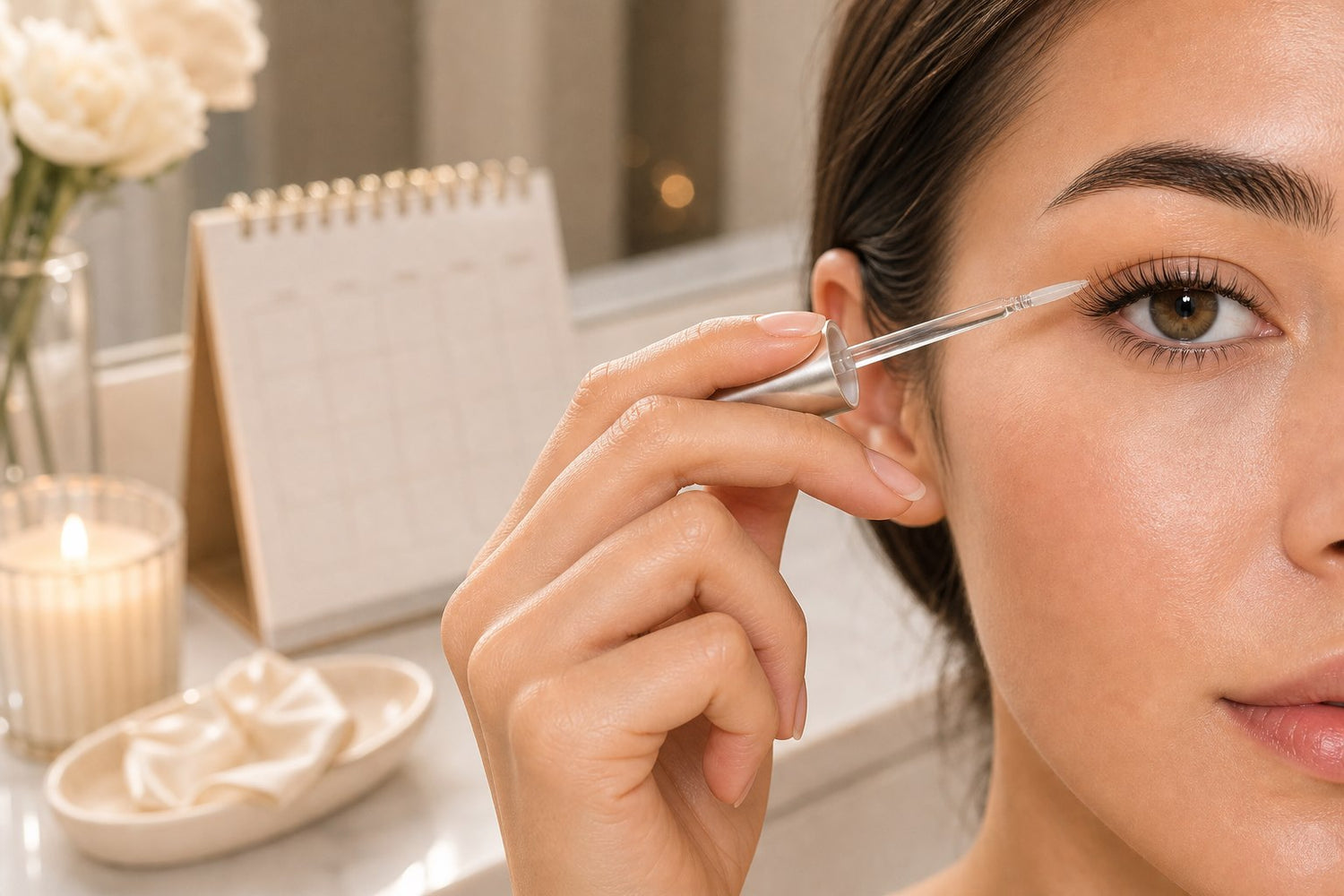 2bmaagic lash serum results timeline for fuller-looking natural lashes