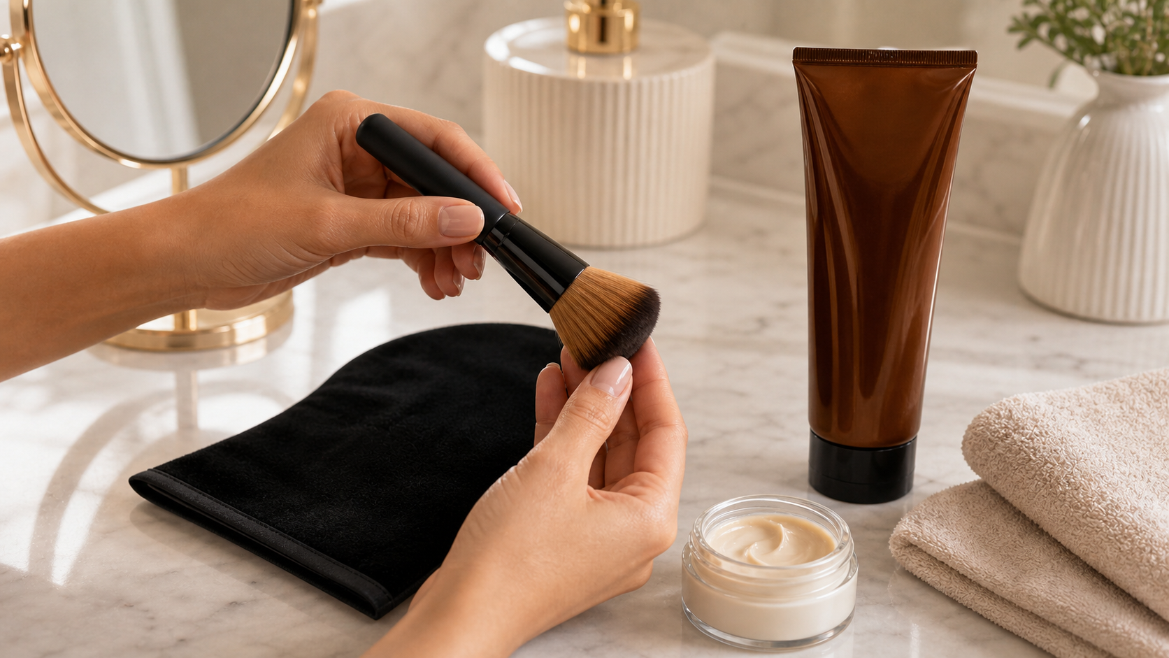 Self-tan blending tools for hands, elbows, knees, and ankles