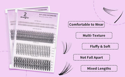 2Bmagic 7D and 20D cluster lashes for at-home styling