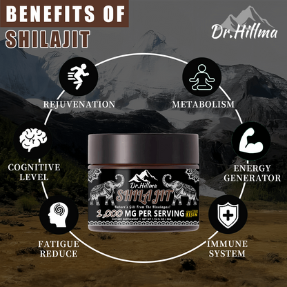 Gold grade shilajit resin texture and jar