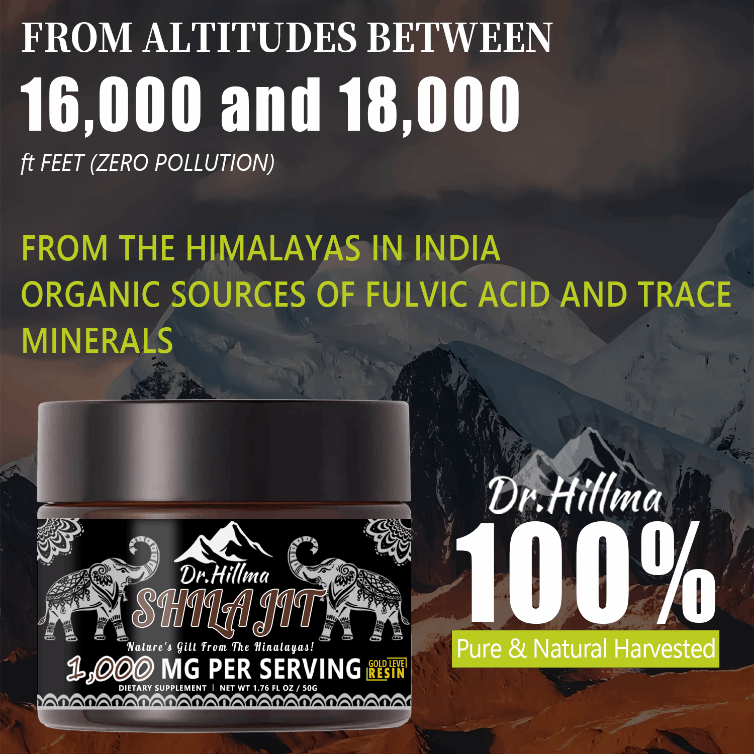 Shilajit resin supplement packaging view