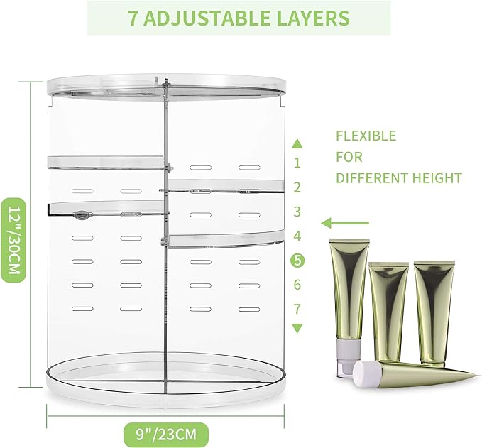 Vanity shelf organizer for beauty products