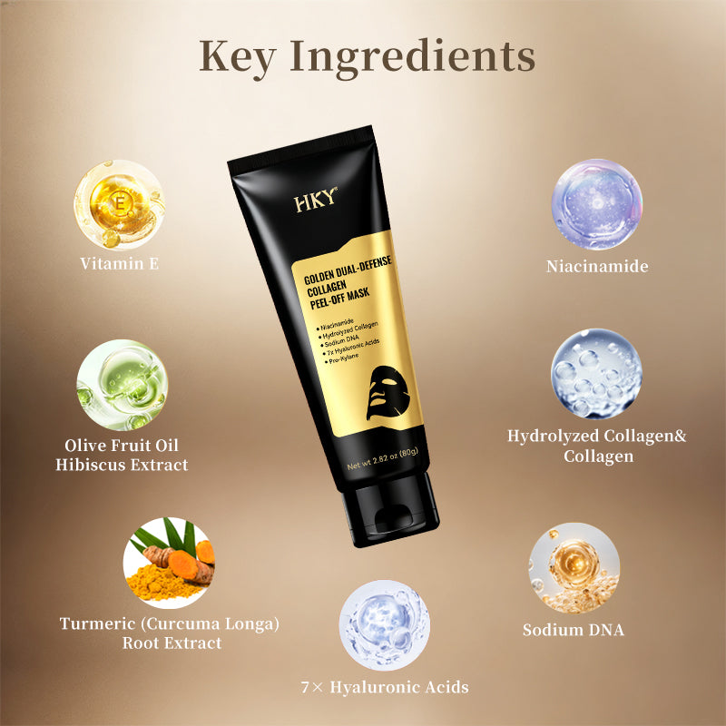 HKY Golden Dual-Defense Collagen Peel-Off Mask | Medical-Grade Repair