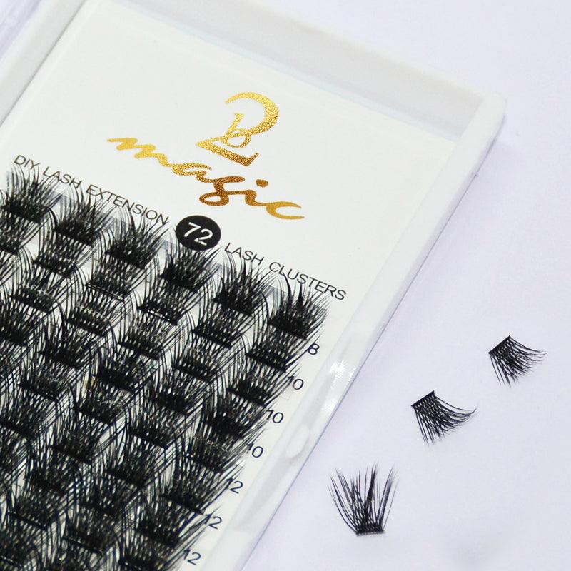 2Bmagic Natural False Eyelashes lash extension cluster set